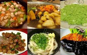 照片:当地原始物菜单